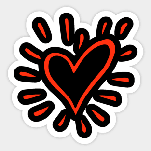 Bright Red Heart | Mothers day Gift | Big Love Sticker
